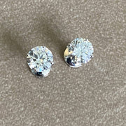 Boucles d'oreilles diamants naturels ronds 4.00 carats or blanc Ely
